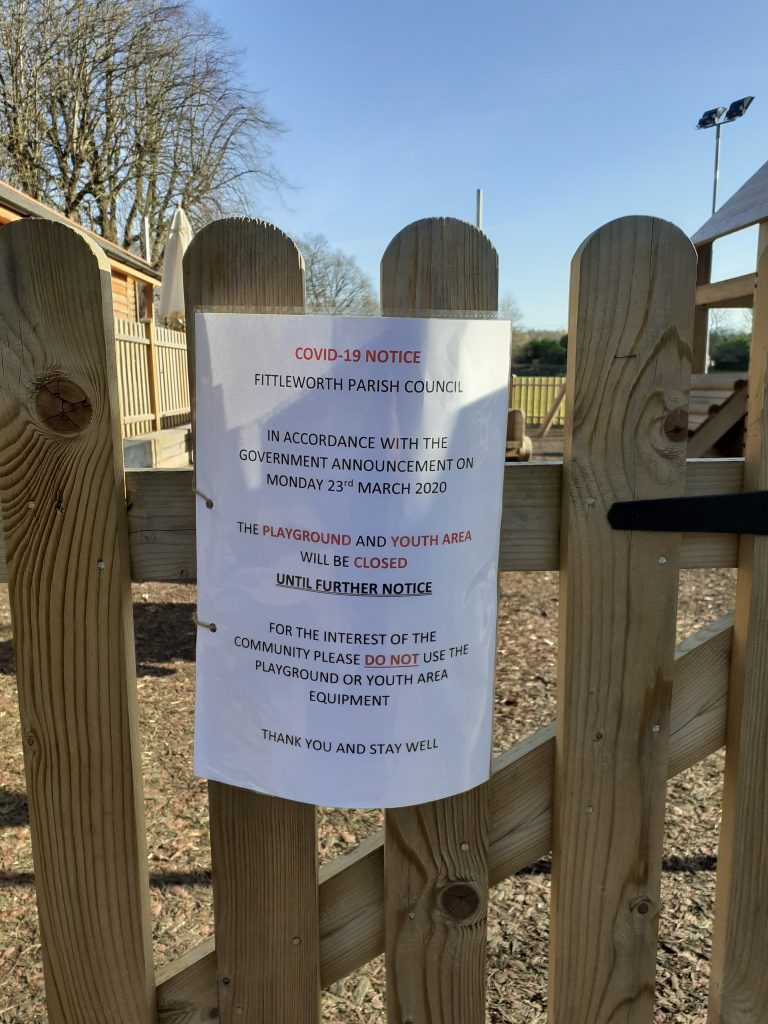 A photo of the notice of rules for safetyinthe children's playground