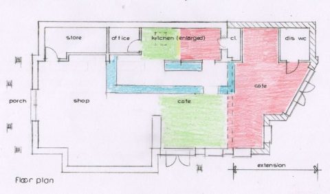 A plan of the application Fittleworth Stores extension