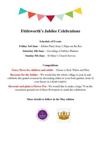 a poster detailing Fittleworth Jubilee events