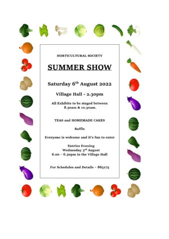 Poster for the Horticultural Summer Show 2022